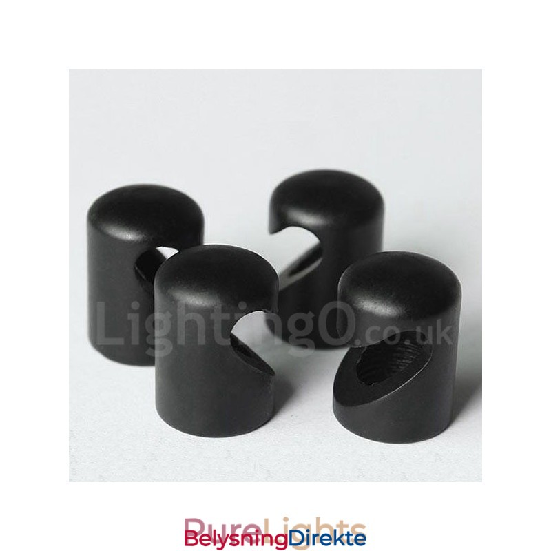 For 3-Lyss Svart Pendellampe Med Glassskjerm