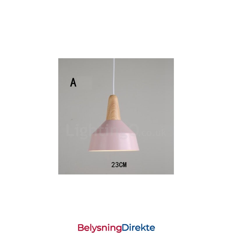 Moderne Samtidsstil Tre Metall Flerfarget Pendellampe