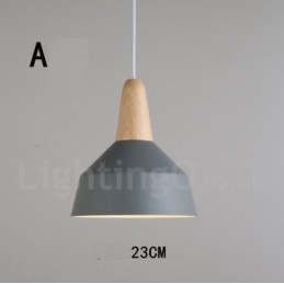 Moderne Samtidsstil Tre Metall Flerfarget Pendellampe