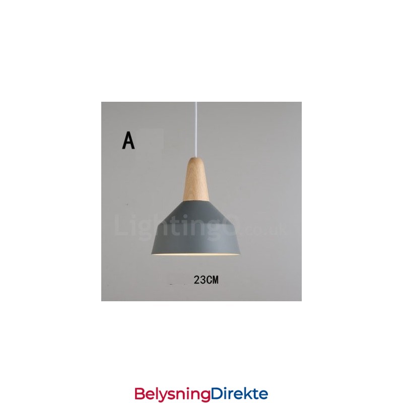 Moderne Samtidsstil Tre Metall Flerfarget Pendellampe