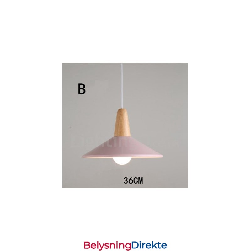 Moderne Samtidsstil Tre Metall Flerfarget Pendellampe