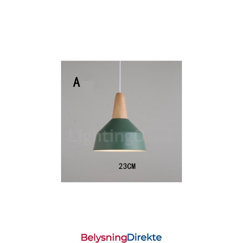 Moderne Samtidsstil Tre Metall Flerfarget Pendellampe