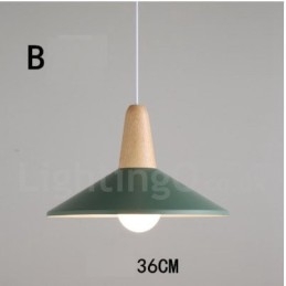 Moderne Samtidsstil Tre Metall Flerfarget Pendellampe