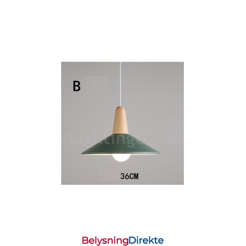 Moderne Samtidsstil Tre Metall Flerfarget Pendellampe