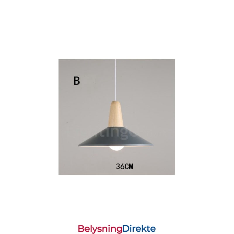 Moderne Samtidsstil Tre Metall Flerfarget Pendellampe