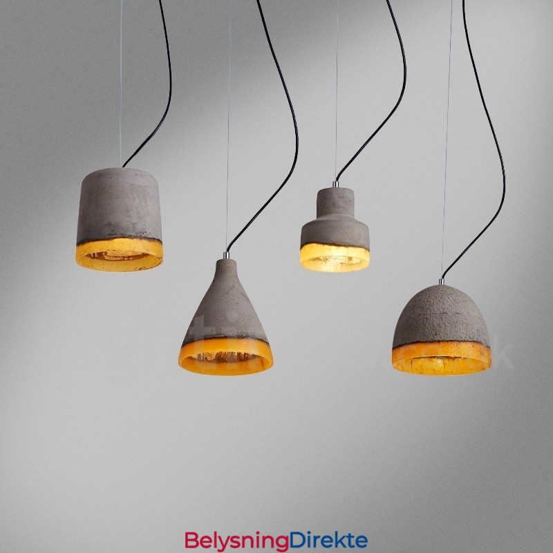 Moderne Og Samtidskunst Betong Pendellampe Med 1 Lys