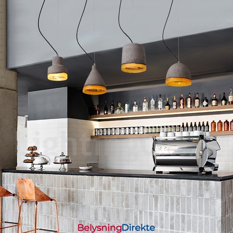 Moderne Og Samtidskunst Betong Pendellampe Med 1 Lys