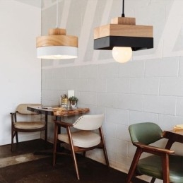 Moderne Samtidsstil Tre Metall Tre Pendellampe