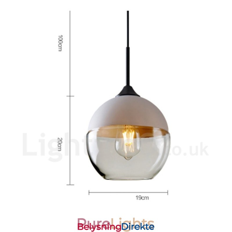 Moderne Og Moderne Pendellampe Med Glassskjerm