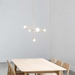 Moderne, Samtidskunstnerisk Kobberlysekrone Med 5 Lys