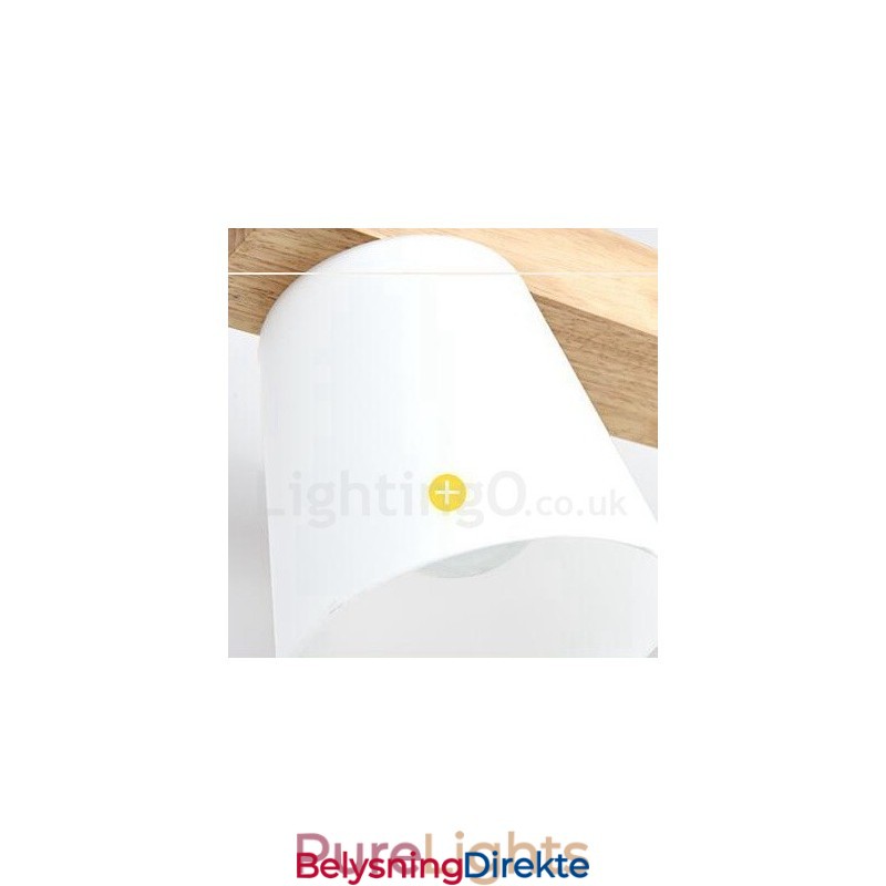 Moderne, Samtidskunstnerisk Anhengslampe I Tre Med 5 Lys