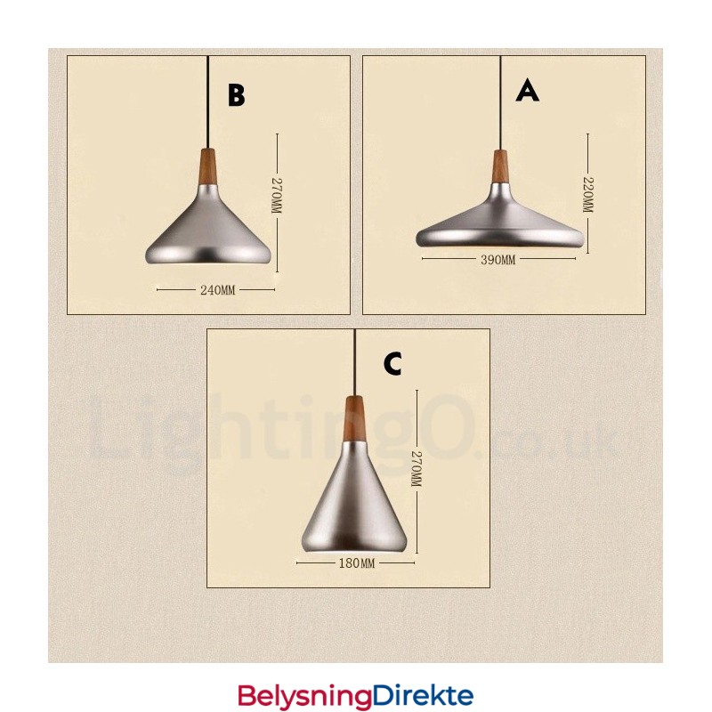 Moderne Og Moderne Metall Pendellampe Med 1 Lys