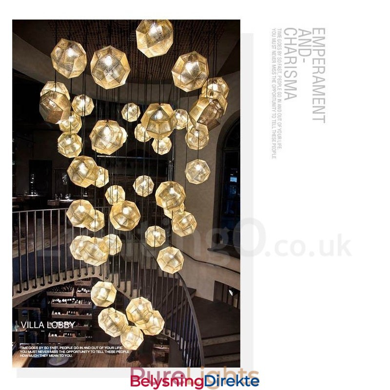 Moderne Og Moderne 1-Lys Globeformet Pendellampe