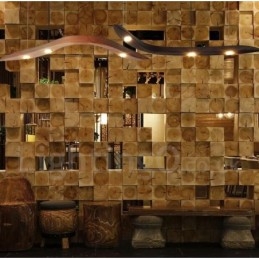 Moderne, Samtidskunstnerisk Pendellampe I Tre Med 3 Lys