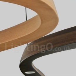 Moderne, Samtidskunstnerisk Pendellampe I Tre Med 3 Lys