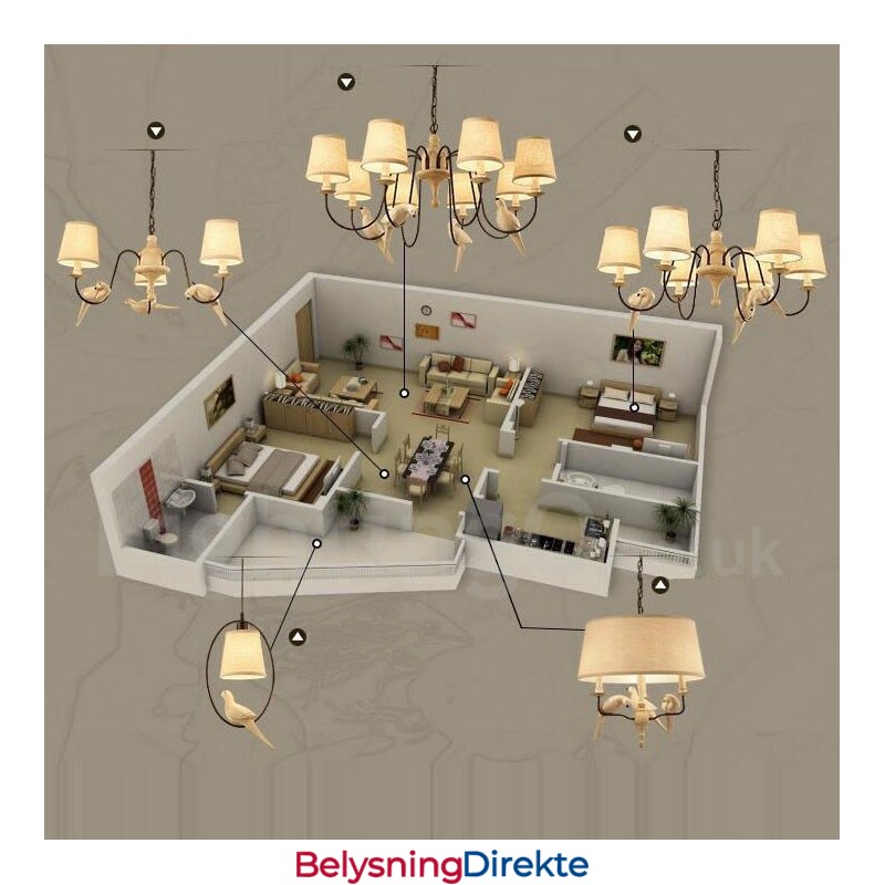 Rustikk Vintage Pendellampe Med 1 Lys