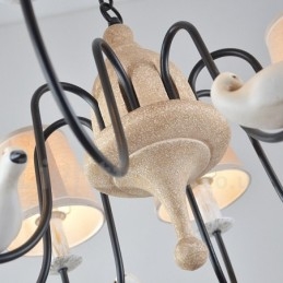 Rustikk Vintage Pendellampe Med 8 Lys