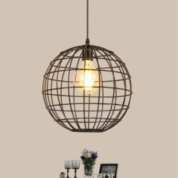 Landlig Vintage Globeformet Pendellampe