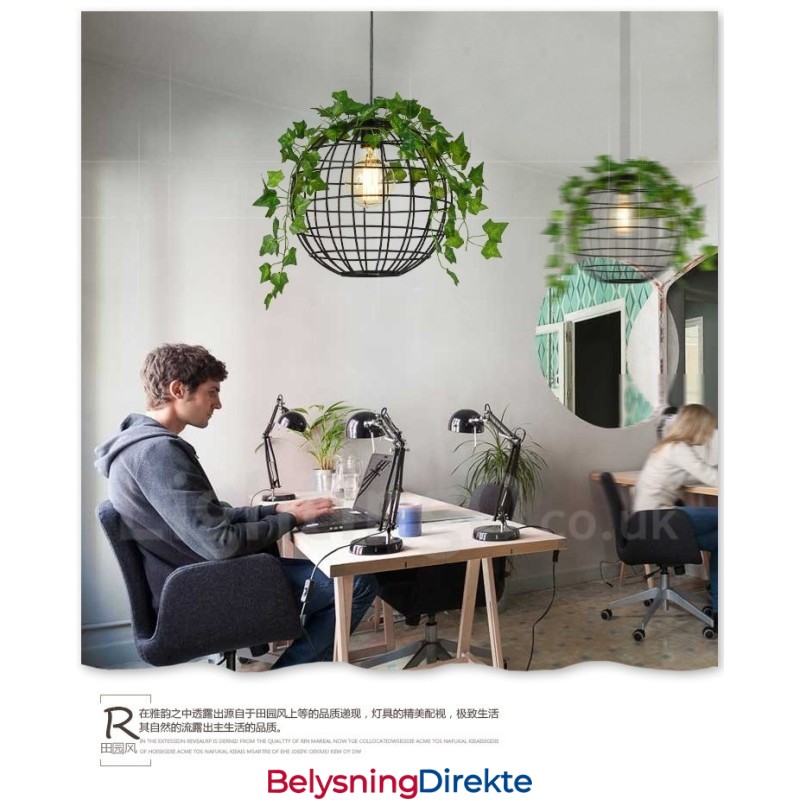 Landlig Vintage Globeformet Pendellampe