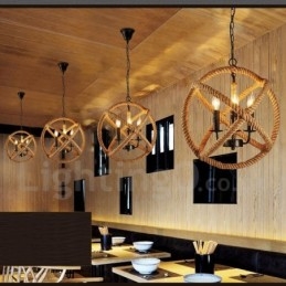 Landlig Vintage Pendellampe I Hamptau Med 3 Lys