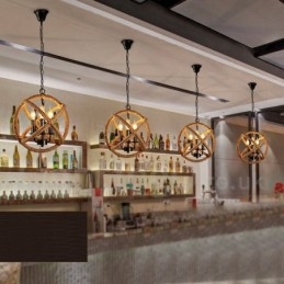 Landlig Vintage Pendellampe I Hamptau Med 3 Lys