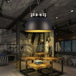 Svart Landlig Vintage Metall Pendellampe