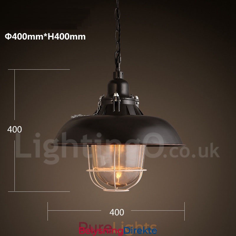 Retro Vintage Metall Pendellampe Med 1 Lys