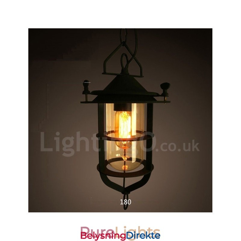 Retro Vintage Metall Pendellampe Med 1 Lys