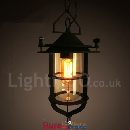 Retro Vintage Metall Pendellampe Med 1 Lys