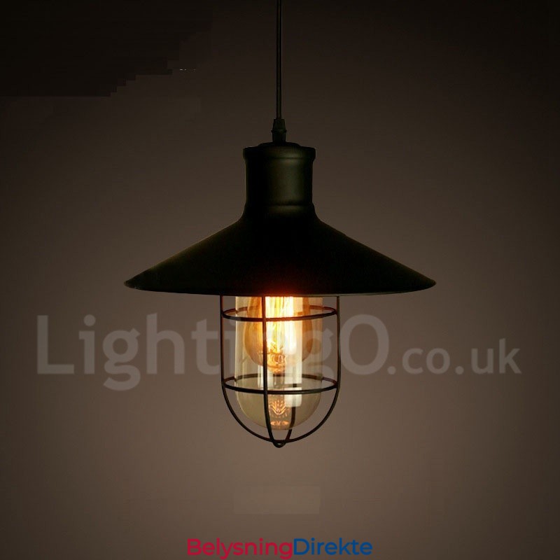 Retro Vintage Metall Pendellampe Med 1 Lys