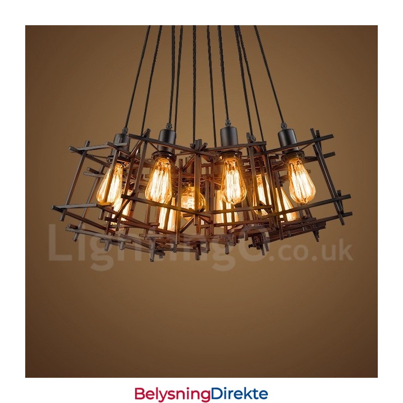 Retro Vintage Metallpendellampe (Flere Skjermer Med Én Pendellampe Fastmontert) (Vennligst Velg Antall Skjermer Nedenfor)