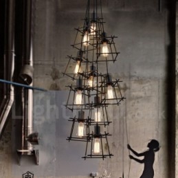 Retro Vintage Metallpendellampe (Flere Skjermer Med Én Pendellampe Fastmontert) (Vennligst Velg Antall Skjermer Nedenfor)