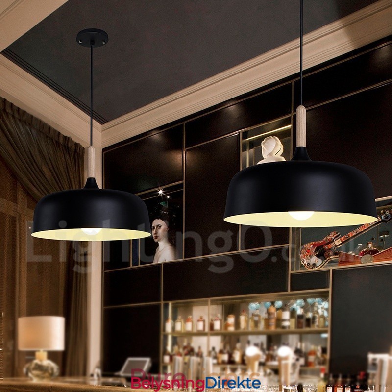 Moderne, Moderne, Tre- Og Metallpendellampe