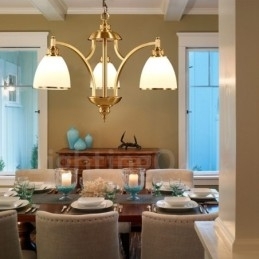 3-Lyss Rustik Lodge Integrert Metall-Kobberlysekrone