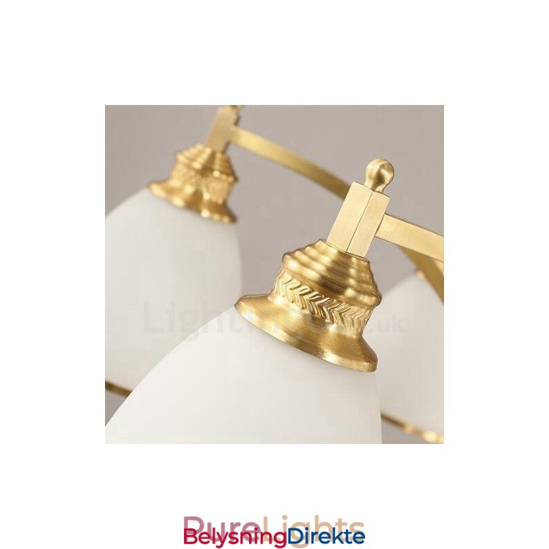 3-Lyss Rustik Lodge Integrert Metall-Kobberlysekrone