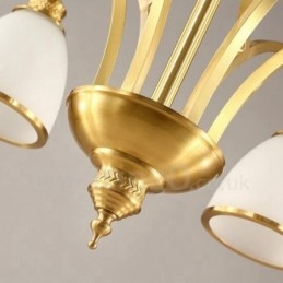 5-Lyss Rustik Lodge Integrert Metall-Kobberlysekrone