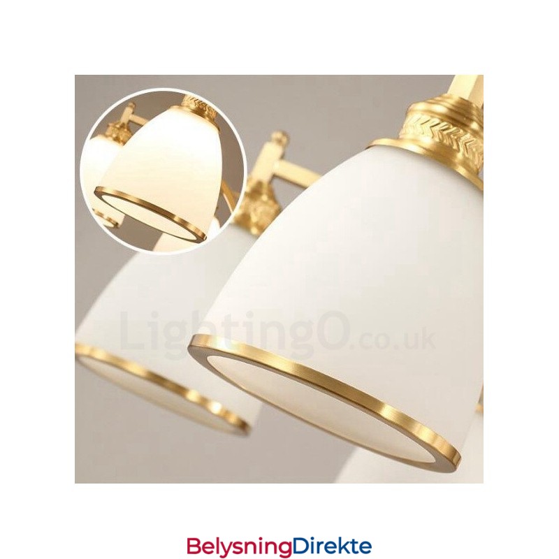 6 Lys Rustik Lodge Integrert Metall Kobberlysekrone