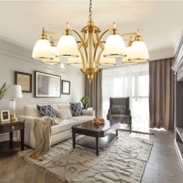 8-Lyss Rustik Lodge Integrert Metall-Kobberlysekrone