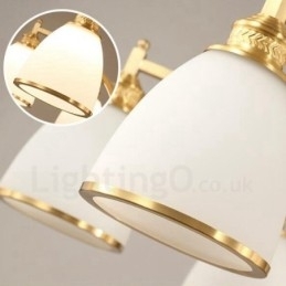 8-Lyss Rustik Lodge Integrert Metall-Kobberlysekrone