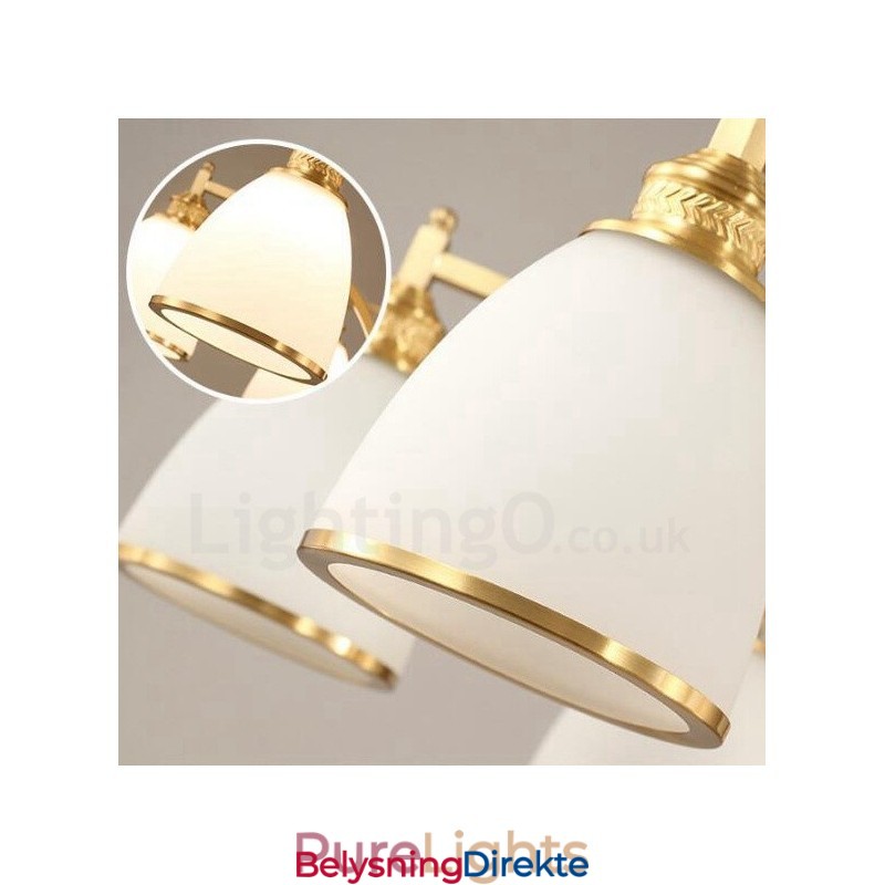 8-Lyss Rustik Lodge Integrert Metall-Kobberlysekrone