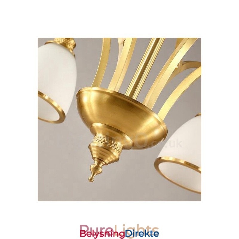 8-Lyss Rustik Lodge Integrert Metall-Kobberlysekrone