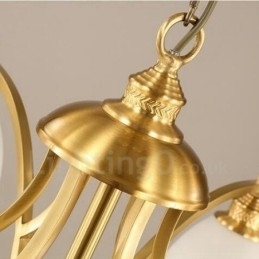 8-Lyss Rustik Lodge Integrert Metall-Kobberlysekrone