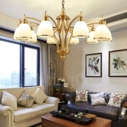 10-Lyss Rustik Lodge Integrert Metall-Kobberlysekrone