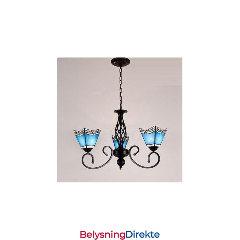 Integrert Metalllysekrone I Middelhavsstil Med 3 Lys
