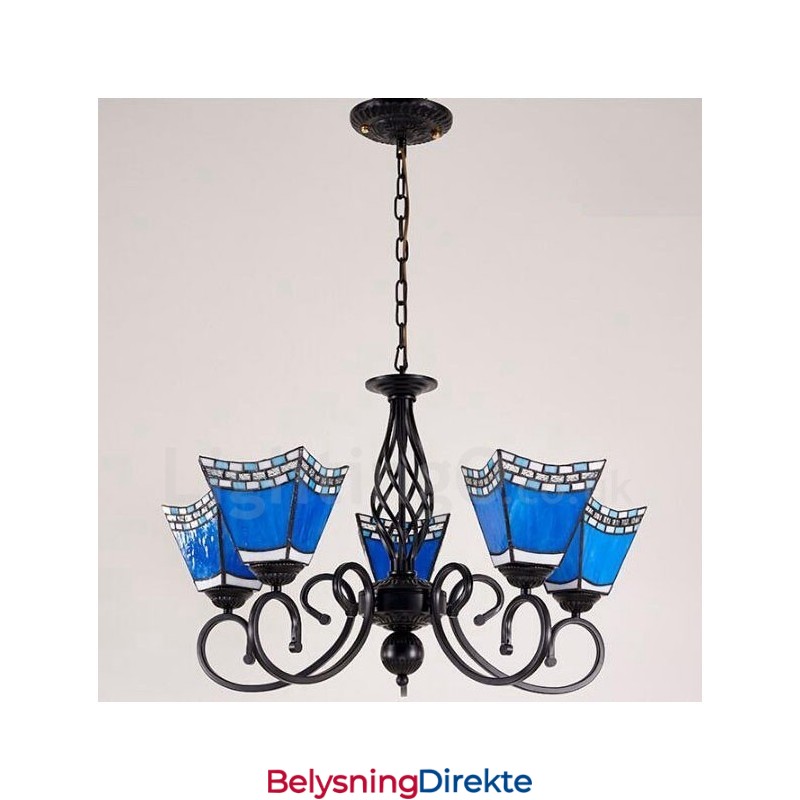 Integrert Metalllysekrone I Middelhavsstil Med 5 Lys