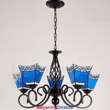 Integrert Metalllysekrone I Middelhavsstil Med 5 Lys