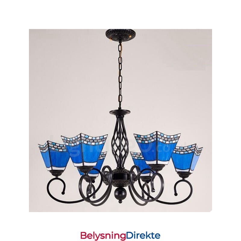 Integrert Metalllysekrone I Middelhavsstil Med 6 Lys