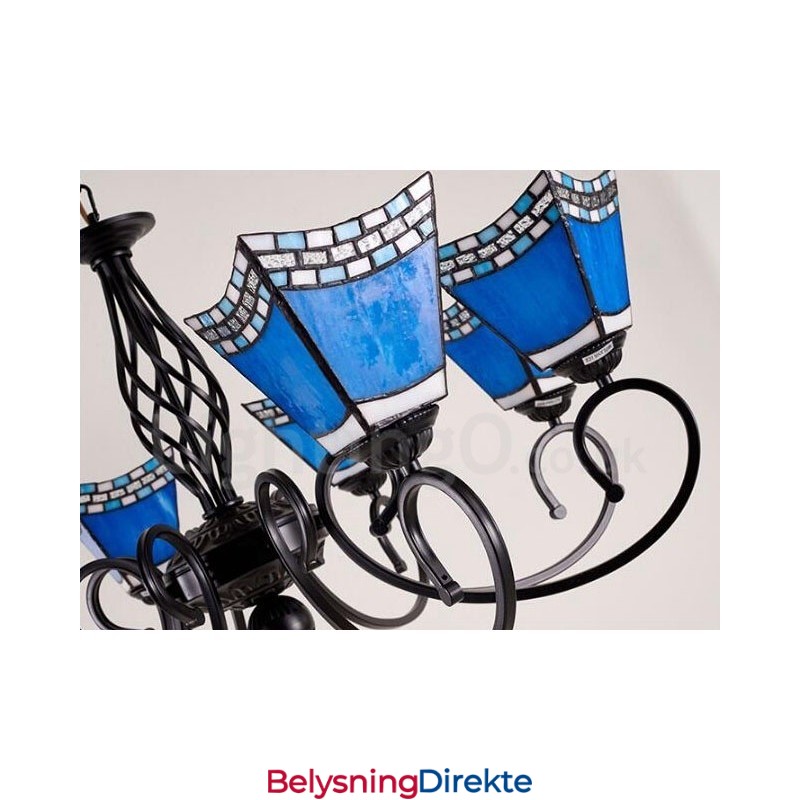 Integrert Metalllysekrone I Middelhavsstil Med 8 Lys