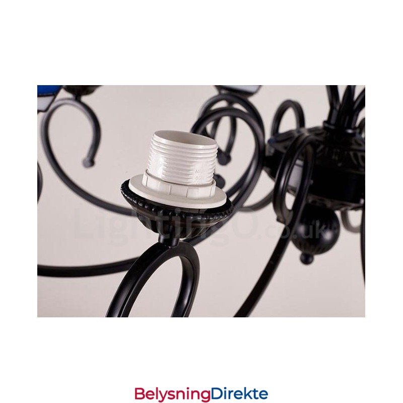 Integrert Metalllysekrone I Middelhavsstil Med 8 Lys