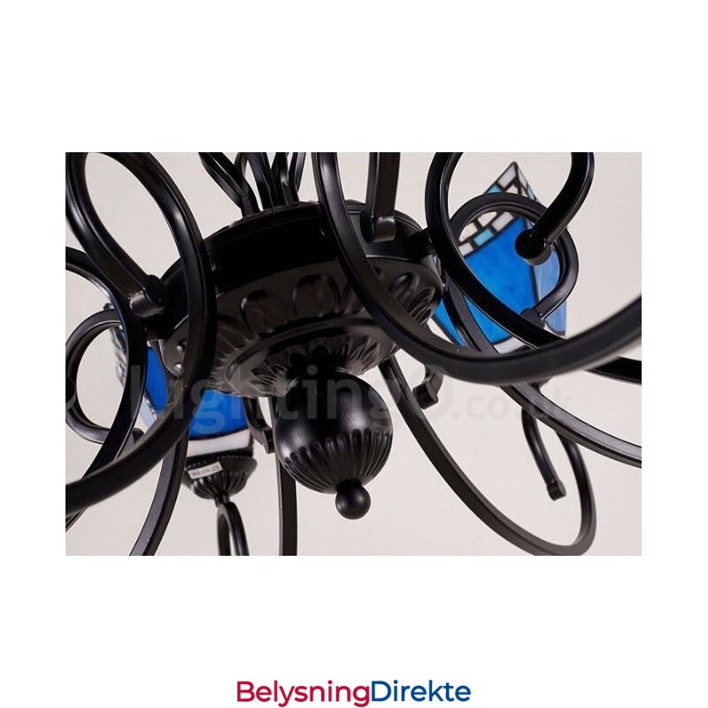 Integrert Metalllysekrone I Middelhavsstil Med 8 Lys